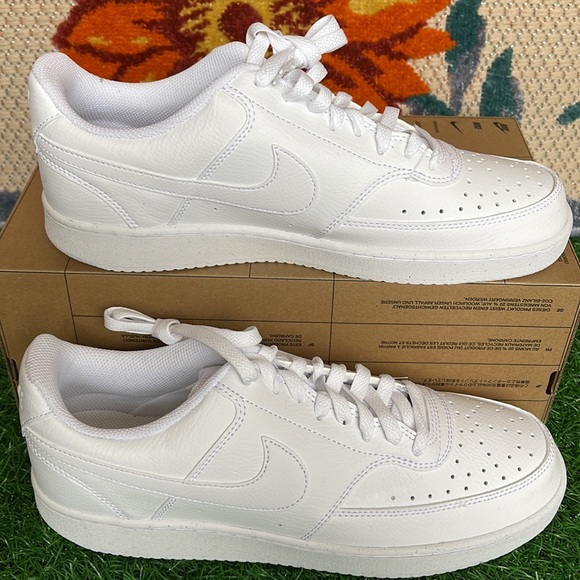 Nike Court Vision Low NEXT NATURE ‘Triple White’ Men’s sneakers - athletic shoes - Picture 3 of 16